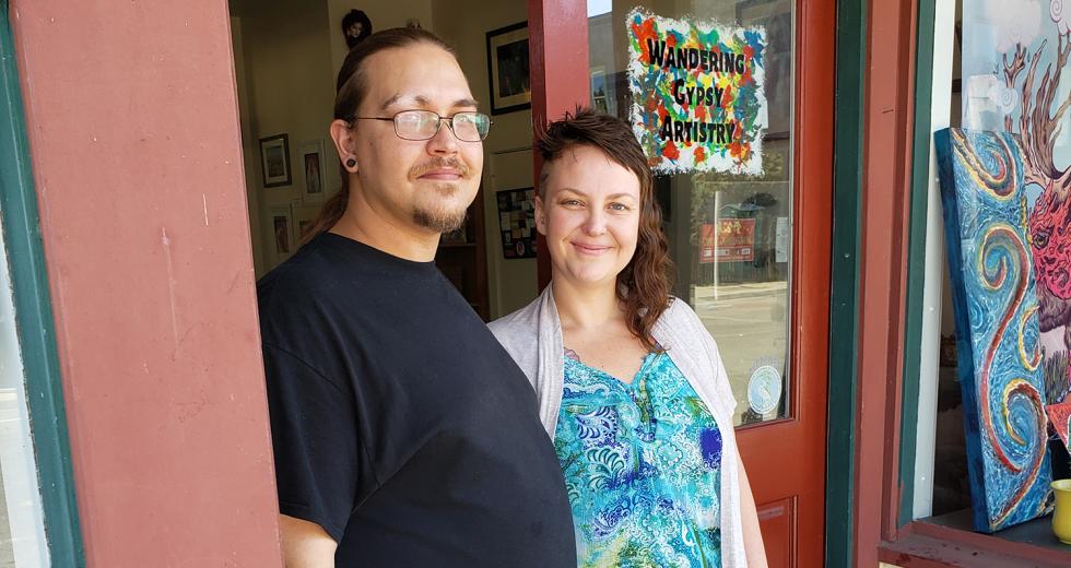 Harley and Zahna Smith, who opened Wandering Gypsy Artistry last year, are putting down roots in Isleton, which they say is an ideal spot for their family.
