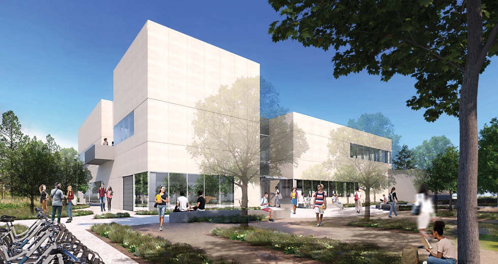 The new Resnick Center for Agriculture Innovation at UC Davis was funded by a $50 million donation from Lynda and Stewart Resnick, owners of The Wonderful Company, a global agribusiness. (Rendering by Yazdani Studio of Cannon Design)