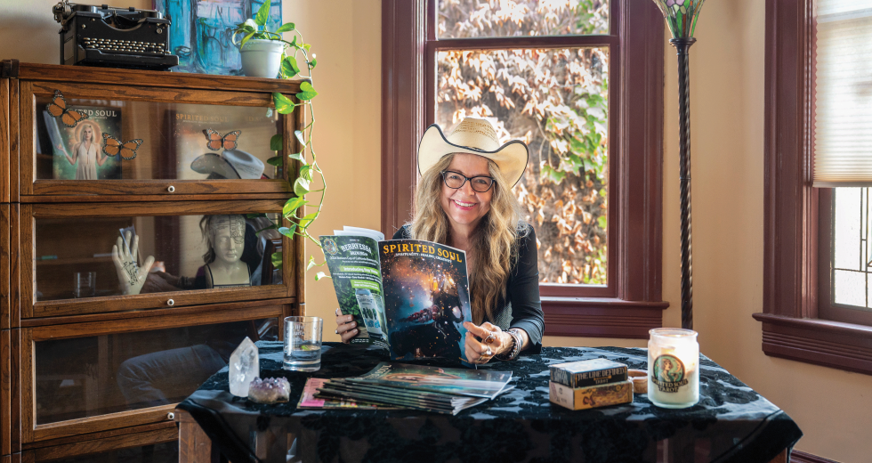 Laurie Blanchard raised nearly $6,000 on Kickstarter to publish the first issue of the “quarterly-ish” Spirited Soul Magazine in 2025. (Photos by Gabriel Teague)