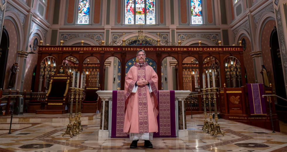 Michael O’Reilly has served as the rector and pastor of the Cathedral of the Blessed Sacrament for 14 years. (Photo by Gabriel Teague)
