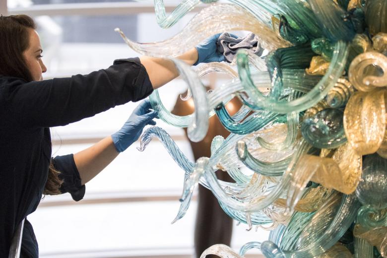 “If there’s dust after dust after dust, it becomes too much to clean,” says Svozil, who has worked at the Crocker since 2010.