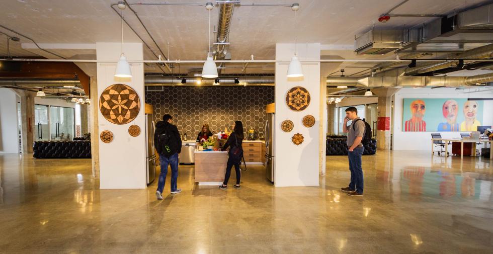 Looking into the kitchen of the Urban Hive’s new space.