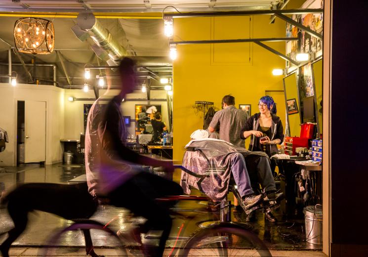 She and her parents opened the shop in June 2013, and named it after Green's grandpa. “I know a lot about the hair aspect, but I didn’t know how to make a business, how to deal with taxes and the numbers,” she says. “We would not be able to do this without each other.”
She and her parents opened the shop in June 2013, and named it after Green's grandpa. “I know a lot about the hair aspect, but I didn’t know how to make a business, how to deal with taxes and the numbers,” she says. “We would not be able to do this without each other.”
