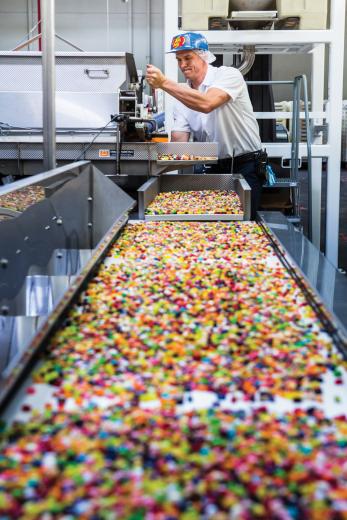 Production Supervisor Trevor Parkinson is the son of Jelly Belly Executive Vice Chair Lisa Brasher. The sixth-generation employee has been with the company for six years.