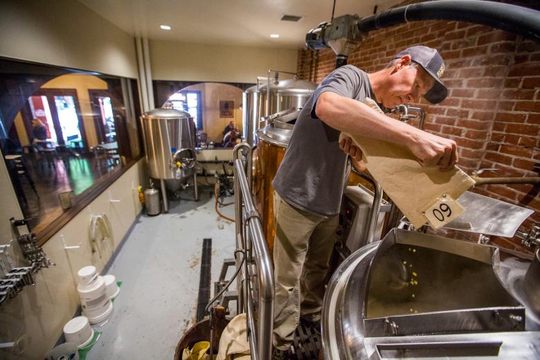 Customers can see this process through the windowed fermentation room. “The idea behind it is to do something in a very traditional way, but introduce what we’re doing to our guests,” says founder Andy Klein (pictured). Customers can see this process through the windowed fermentation room. “The idea behind it is to do something in a very traditional way, but introduce what we’re doing to our guests,” says founder Andy Klein (pictured).