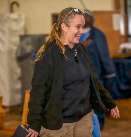 Lynn Baker-Nauman, a marriage and family therapist by trade, has been directing plays at Folsom and San Quentin State prisons for the Marin Shakespeare Company since 2013. (Photo by Steve Martarano)