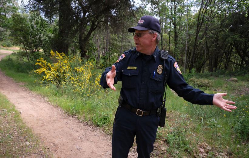 Cal Fire Batallion Chief Sean Griffis serves as a “burn boss,” meaning he oversees prescribed fire programs and leads crews to conduct these files.
