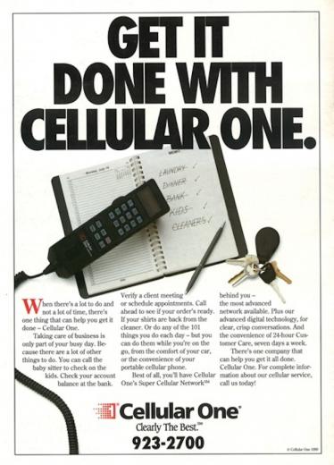 7.) "Get It Done With Cellular One." (May 1990)
To any of you parents who add "kids" to your to-do lists: What do you have to do to check them off?
7.) "Get It Done With Cellular One." (May 1990)
To any of you parents who add "kids" to your to-do lists: What do you have to do to check them off?