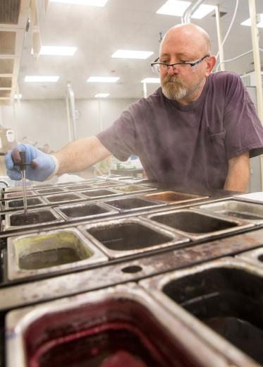 He says the artistic element is both difficult as well as part of why he loves his job. “It’s a challenge, but you get a lot of satisfaction from matching a doctor’s job, specifically the really hard ones that take a long time to do,” Potulny says. “When the finished product looks exactly like the doctor’s job, it’s a really good feeling.” He says the artistic element is both difficult as well as part of why he loves his job. “It’s a challenge, but you get a lot of satisfaction from matching a doctor’s job, specifically the really hard ones that take a long time to do,” Potulny says. “When the finished product looks exactly like the doctor’s job, it’s a really good feeling.”