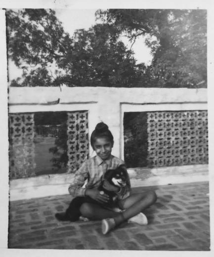 Jasbir Kang with dog Lucy Black, circa 1970, in Punjab, India. Kang is now a doctor living in Yuba City and cofounded the Punjabi American Heritage Society. (Photos courtesy of the Kang family and the UC Davis Pioneering Punjabis Digital Archive)