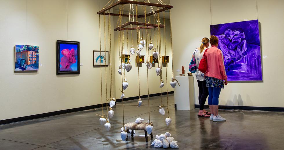 The Bank of America Gallery is open to the public during performances at the Harris Center.