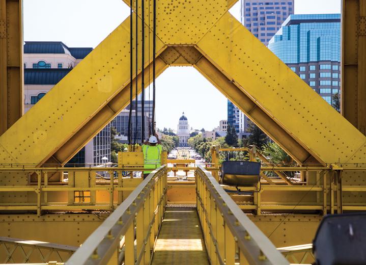 Bridge worker Scott Bennett has been maintaining Tower Bridge for so long that he “can tell by the sounds it makes when it’s going up what needs to be fixed. I can tell if our gears need to be greased by the noises they make,” he says.  Bridge worker Scott Bennett has been maintaining Tower Bridge for so long that he “can tell by the sounds it makes when it’s going up what needs to be fixed. I can tell if our gears need to be greased by the noises they make,” he says.