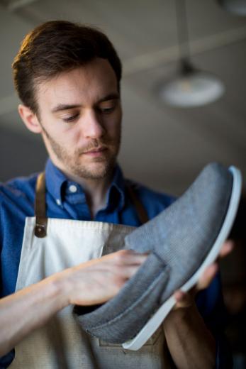 “All the shoes are made to order, so when I am working on a pair, I have the person who placed the order in mind,” says Schwartz. “All the shoes are made to order, so when I am working on a pair, I have the person who placed the order in mind,” says Schwartz.