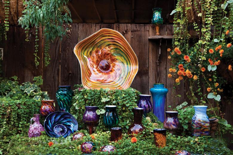In addition to her famous glass pumpkins and other ornamental work, Shannon Morgan crafts glassware out of Girl Glass Studio in Sacramento. In addition to her famous glass pumpkins and other ornamental work, Shannon Morgan crafts glassware out of Girl Glass Studio in Sacramento.