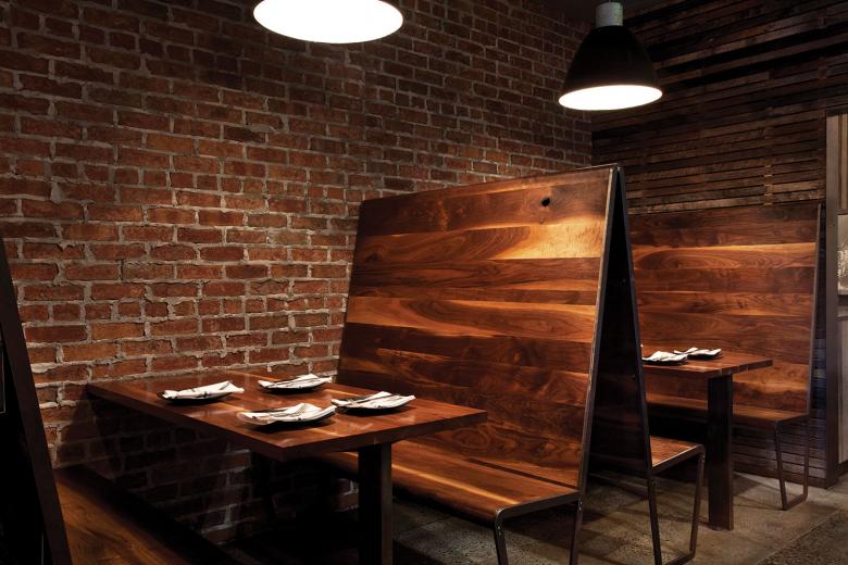 Block Butcher Bar in Midtown features Tiller's handcrafted woodwork. Block Butcher Bar in Midtown features Tiller's handcrafted woodwork.