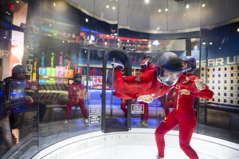 iFly hosts lots of youth birthday parties and field trips, using the tunnel as a STEM teaching tool, and children tend to do better than adults at indoor skydiving because they don’t tense up, says iFly Sacramento General Manager Cameron Cole. The most important thing, he says, is to relax.
