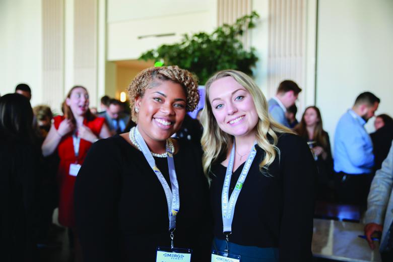 Brittany Fields, communications and marketing assistant, Associated General Contractors of California; and Brooke Witzelberger, account executive, Perry Communications Group