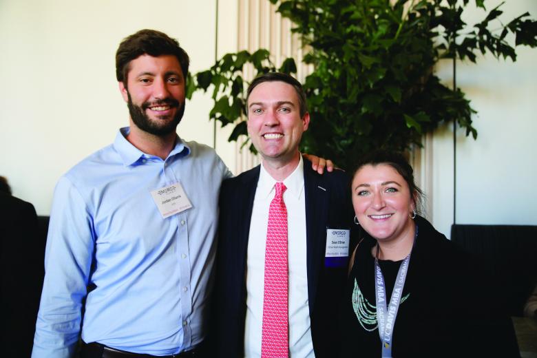 Jordan Ollanik, regional engineer, Advanced Drainage Systems; and Sean O’Brien, financial adviser, Raymond James; and Anna Tzikas, senior member care manager, California Restaurant Association