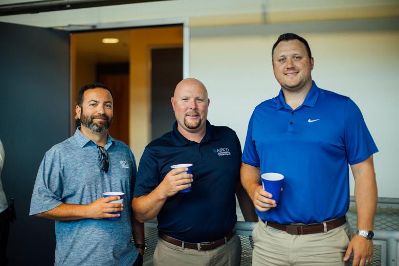 Reef El-Atrache, project manager, Performance Contracting Inc.; Cory Bangs, special projects division manager, Airco Mechanical; and Kevin Halfhill, senior estimator, Otto Construction