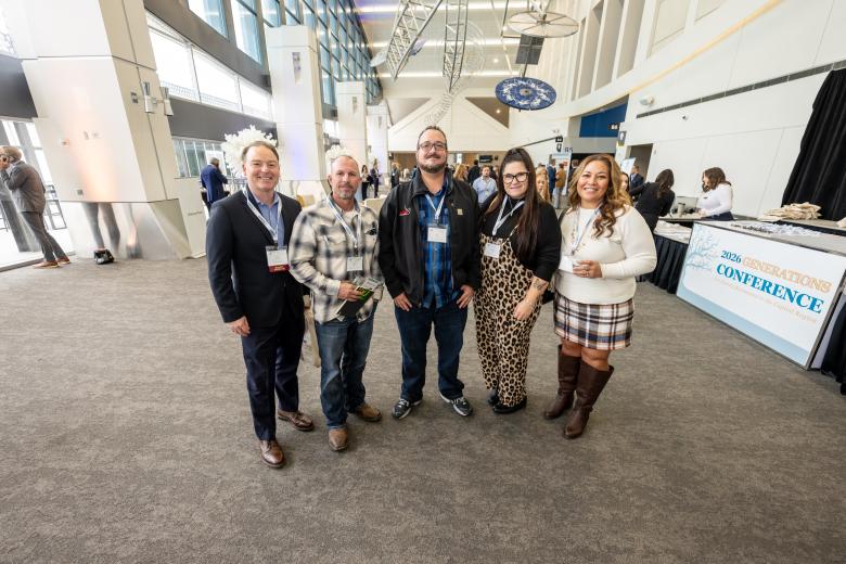 Chris Glassman, principal, LeadershipOne; from Elite Service Experts: Ryan Petree, vice president and chief operating officer; Roy Hill, president and CEO, and his wife, Romika Hill, customer relations manager; and Sally Petree, human resources and marketing