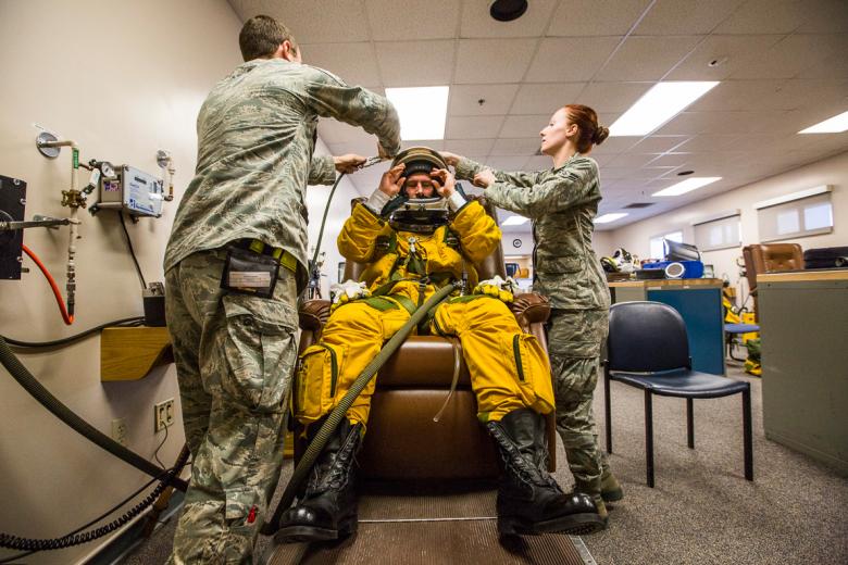 NASA uses the same design, originally developed by the military for U-2 pilots, for space suits. NASA uses the same design, originally developed by the military for U-2 pilots, for space suits.