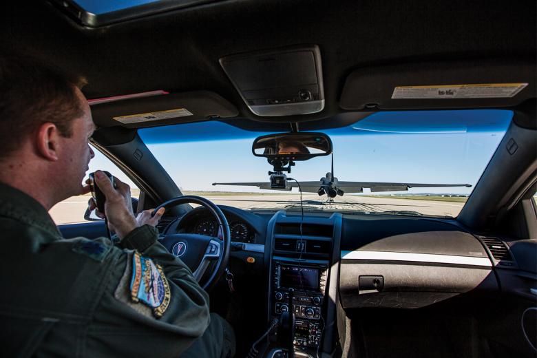 Here, Lieutenant Colonel Scott acts as a mobile pilot during a training flight at Beale Air Force Base, the only U-2 training ground in the world. Here, Lieutenant Colonel Scott acts as a mobile pilot during a training flight at Beale Air Force Base, the only U-2 training ground in the world.