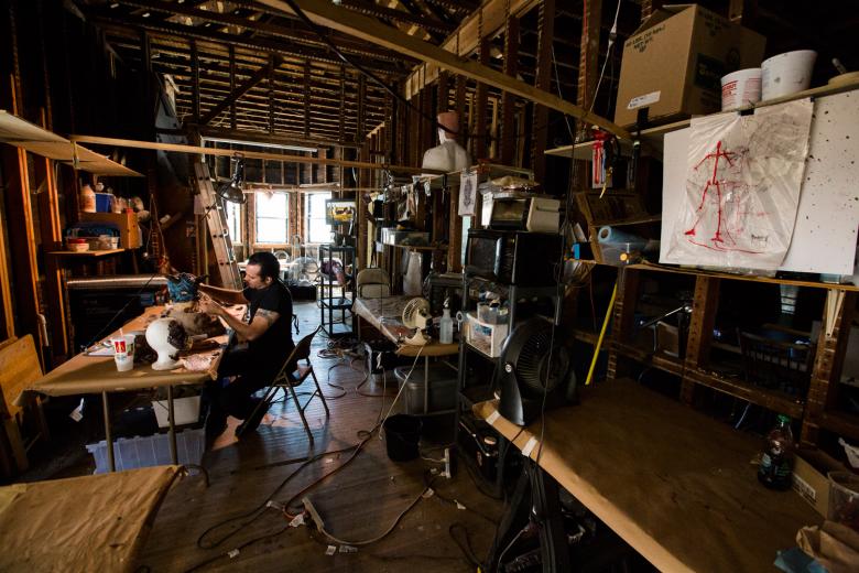 David Ainsworth runs his special-effects company, Alchemy FX, out of a former haunted-house storage and repair shop on Sacramento’s D Street. David Ainsworth runs his special-effects company, Alchemy FX, out of a former haunted-house storage and repair shop on Sacramento’s D Street.