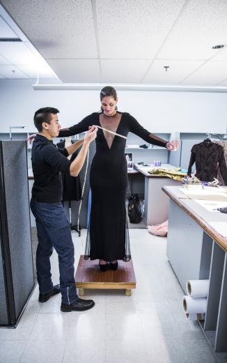 Kouri purchased his first sewing machine after watching “Project Runway” not too many years ago. It’s a far cry from his original trajectory; Kouri also has a molecular and cell biology degree from UC Berkeley.
Kouri purchased his first sewing machine after watching “Project Runway” not too many years ago. It’s a far cry from his original trajectory; Kouri also has a molecular and cell biology degree from UC Berkeley.