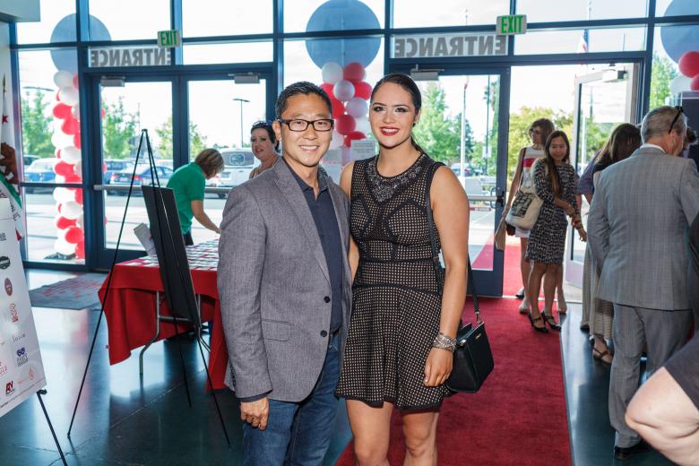 Mark Otero, general manager, Capital Games; and Athena Rhodes, student, Sacramento State Mark Otero, general manager, Capital Games; and Athena Rhodes, student, Sacramento State