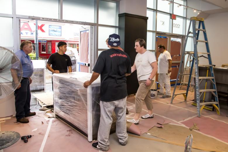 In mid-June, Jennifer Kaye supervised the installation of new cabinets for About a Bite Bakery, which is moving from Gold River to 1200 K Street. In mid-June, Jennifer Kaye supervised the installation of new cabinets for About a Bite Bakery, which is moving from Gold River to 1200 K Street.
