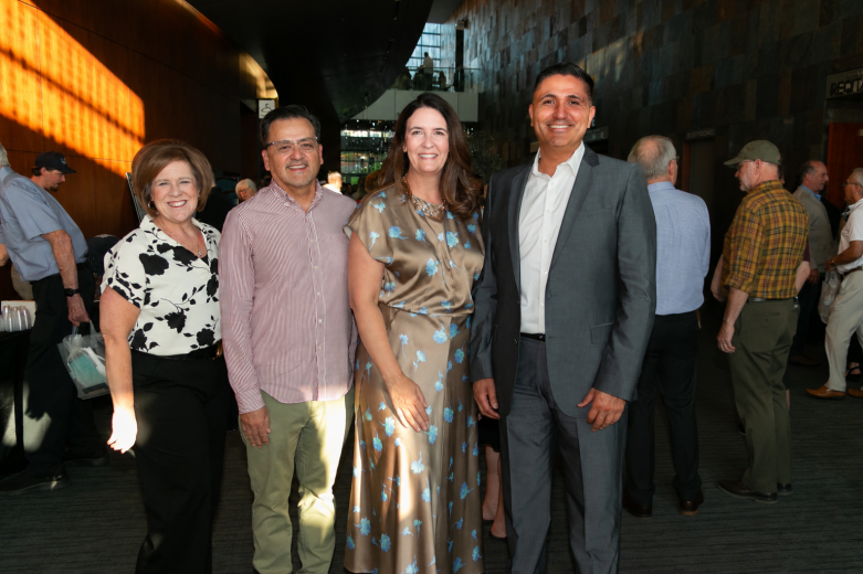 Presenting Sponsor Sutter Health: Tammy Powers, CEO, Sutter Roseville Medical Center; Tommy Trejo, community health coordinator, Sutter Health Administration; Rachel McKinney, SVP, president - Greater Sacramento Division, Sutter Health; Art Pimentel, president, Folsom Lake College; and Mariann Eitzman, regional director of philanthropy, Los Rios Colleges Foundation