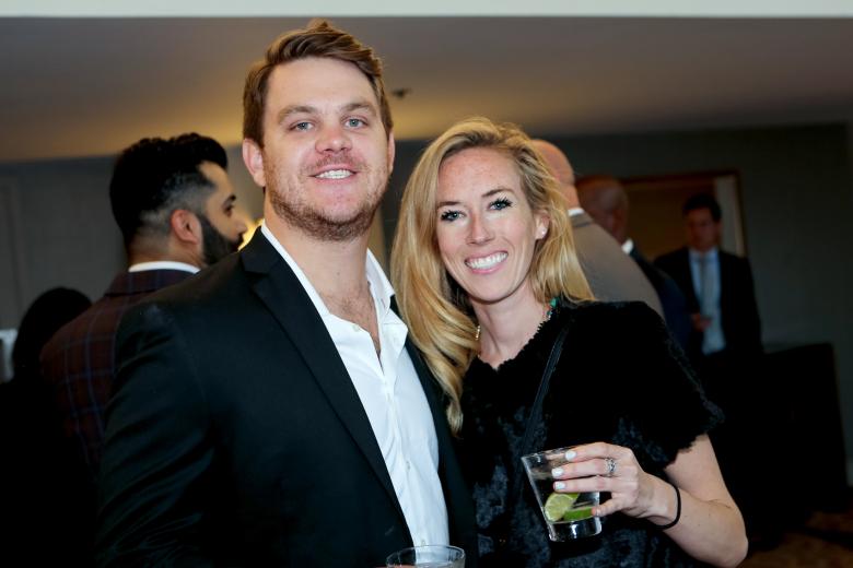 Cameron DeJean, sales representative, Gallo Sales Company; and Kelly Bertenthal, senior manager, Autism Speaks