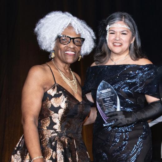 Azizza Davis Goines, president and CEO, Capital Black Chamber, and Lora Anguay, chief energy resources officer, SMUD