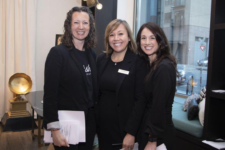 Amanda Frank,
director of sales, Kasa Living; Jennifer Sherman, sales
manager, Hyatt Centric Downtown Sacramento; Nichole
DeLaurentis, senior sales manager, Hyatt House Davis