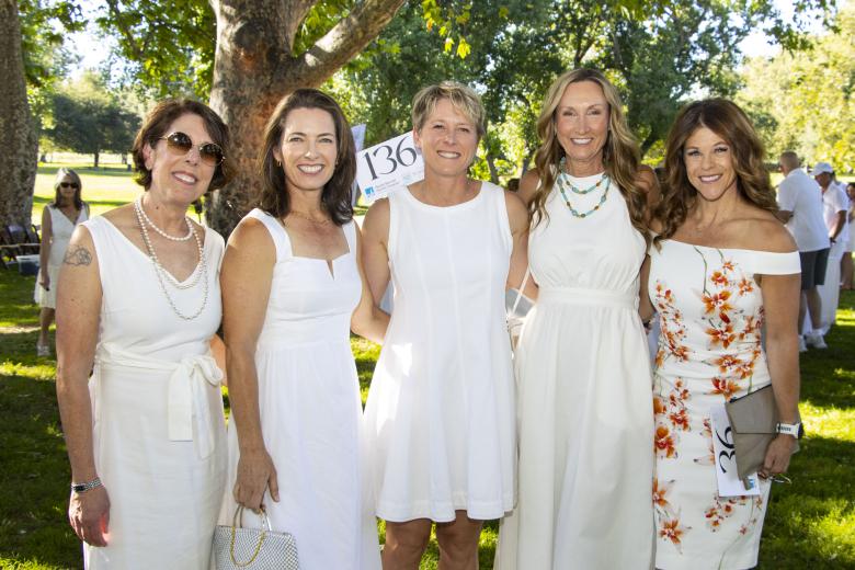 Lisa Tseu, stylist, RKS Salon; Kristina Launey, attorney, Seyfarth Shaw LLP; Tina Moore, senior project manager, Propoint Technology; Christeen Mazza, director of the homebuilding banking group, Wells Fargo; and Shiloh Costello, manager, DEIB & Sustainable Communities, SMUD