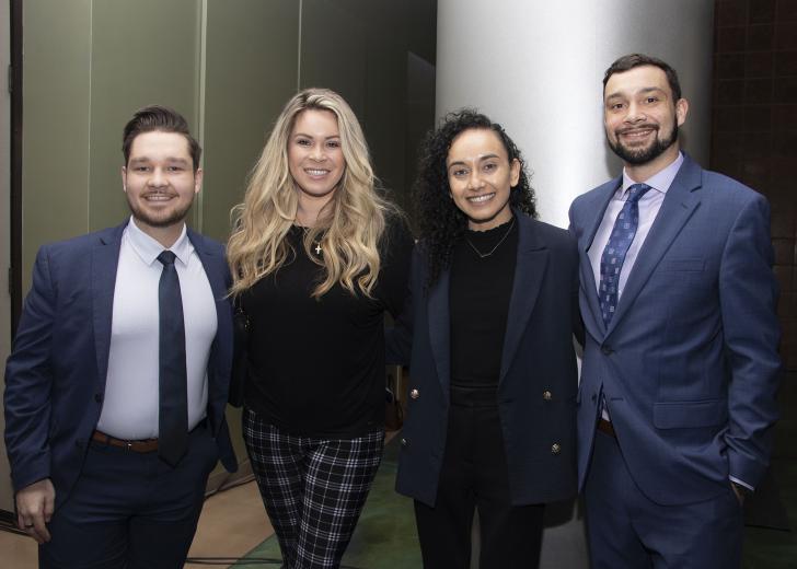 From the Sacramento River Cats: Austin Staab, corporate sales account executive; Ashley Magdaleno, marketing coordinator; Gabriela Salazar, senior coordinator of membership and suite
services; and Zac Alfers, corporate sales account executive