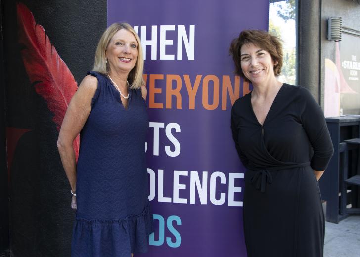 DeWana
Ljung, director of retail operations, WEAVE, and Jaime Gerigk,
chief program officer of counseling and outreach, WEAVE