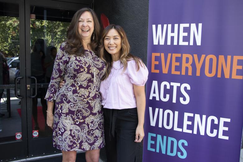 Beth Hassett, CEO and executive director, WEAVE, and Lien
Glankler, founder, Moonshine & Co Nail Bar