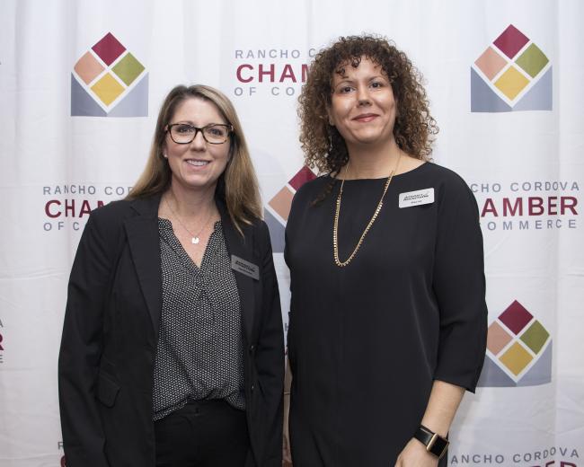 Sara Minnehan, community relations director, Aerojet Rocketdyne; and Alisa Lee, national STEM outreach manager, Aerojet Rocketdyne