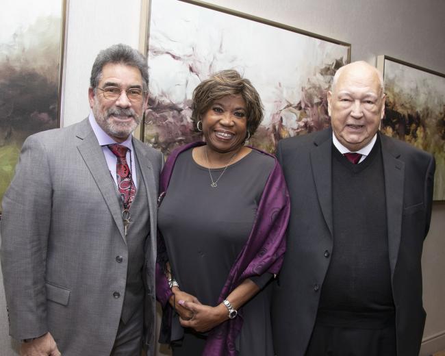 Sean Hegarty, geologist (retired); La Vonnia De Loach, director of workforce programs, North State BIA Foundation; and Rick Larkey, technical advisor, North State BIA Foundation