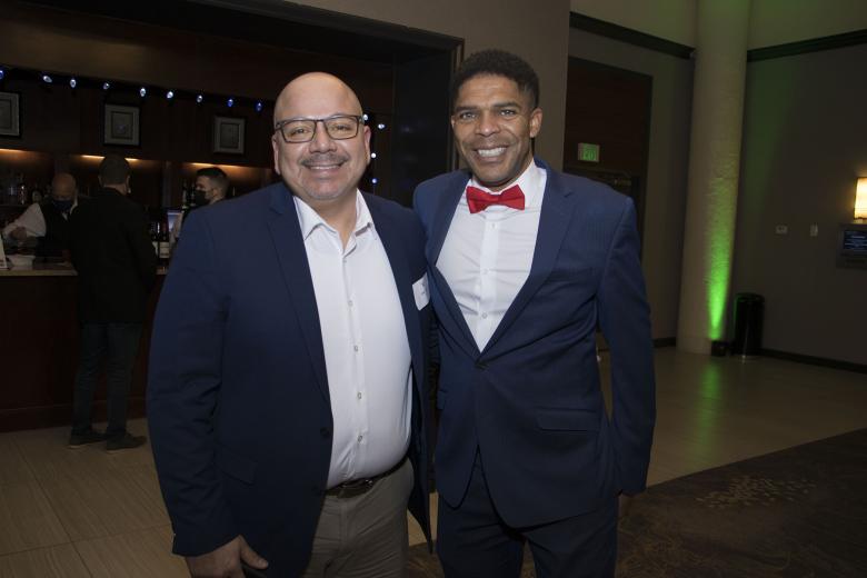 Jesus Zepeda, owner, Zepeda Financial; Samuel Jones,
executive director university housing services, Sacramento
State, and board vice chair, Rainbow Chamber