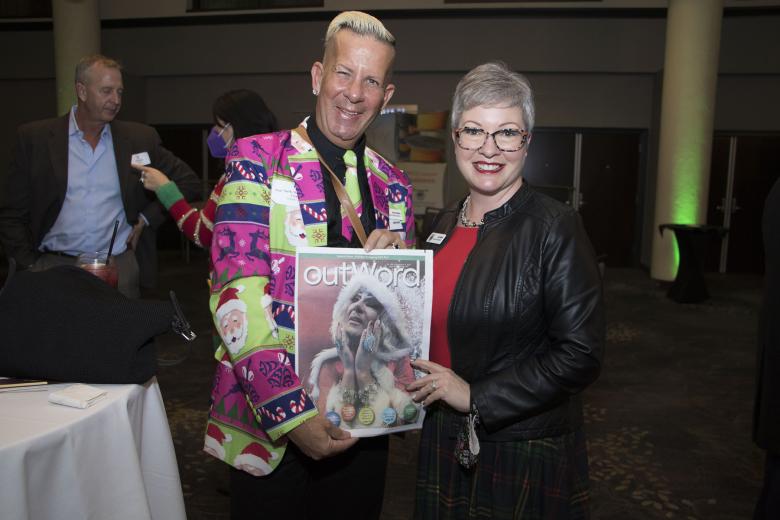 Paul Crouch,
front house lead/supervisor, Eurest Dining Services, and
board member, Rainbow Chamber; Sara Hanson, associate
director of marketing and PR, Broadway Sacramento, and
board member, Rainbow Chamber