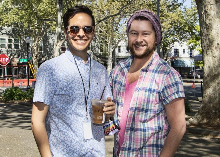 Jesse Archer, assistant director of youth programs, Sacramento LGBT Community Center; Patrick Harbison, owner, PHPR