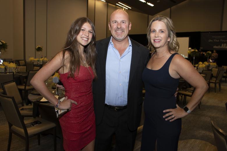 Lauryn Andrews, student, Rio
Americano High School; Greg Andrews, owner, InterState Oil
Company; Pam Gunning, senior development manager, American
Cancer Society