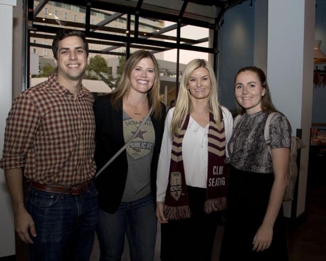 Jonah Ruiz, marketing and leasing strategist, Petrovich Development Company; Lindsay Fudge, senior vice president of commercial real estate lending, First Bank; Alexis Garrett, vice president, JLL real estate; and Jennifer Petrovich, vice president of leasing, Petrovich Development Company