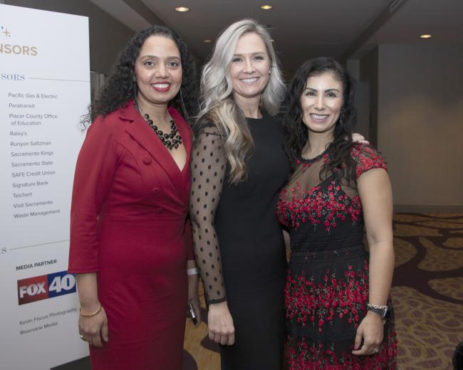 Jita Buño, associate chief operating officer, UC Davis Health; Kimmie Bleichner-Jones, associate chief operating officer, UC Davis Medical Center; and Natoshia Montoya Benvenuti, director of executive operations, UC Davis Medical Center