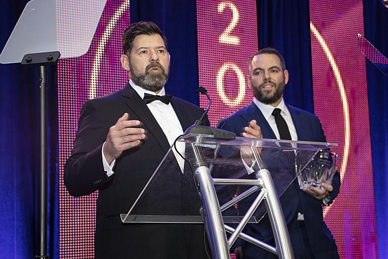 Clay Nutting and Brad Cecchi, Small Business of the Year winners and owners, Canon Restaurant