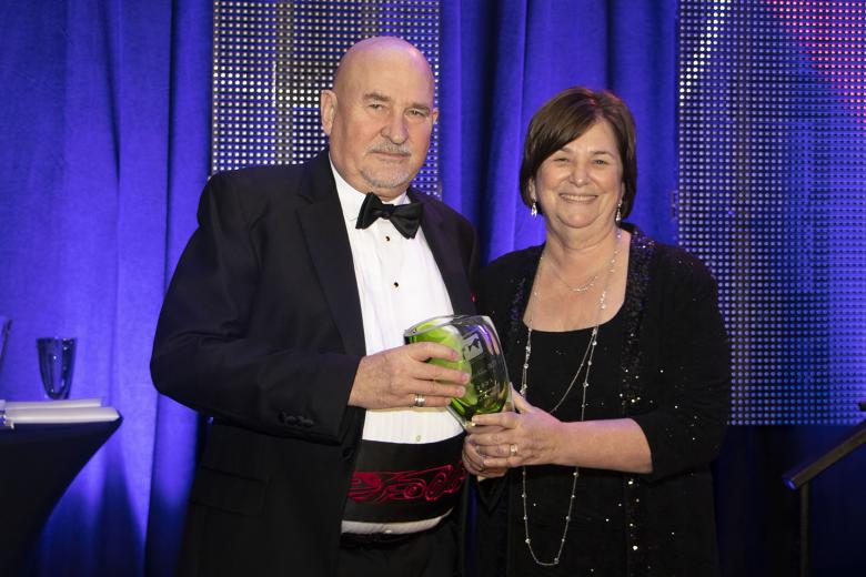 Robert S. Nelsen, Sacramentan of the Year winner and president, Sacramento State; Martha Lofgren, partner, Brewer Lofgren, LLP