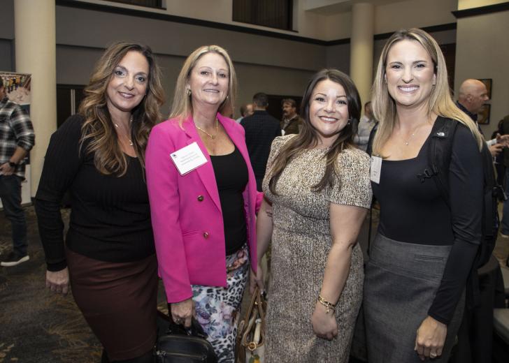 Toni Turnbull, marketing manager, NEXT New Homes Group; Marcie Elliott, director of business development, Zonda; Christina Edwards, account executive, First American Title; and Allison Paul, director of business development, Zonda
