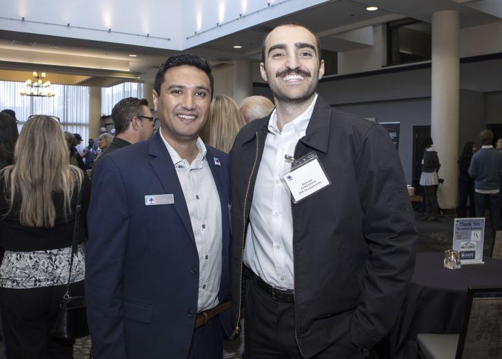 Chris Valencia, legislative advocate, North State BIA, and Nicholas Kolokotronis, vice president, SKK Developments